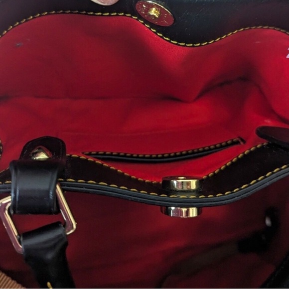 Dooney and Bourke Signature Monogram 2pc Rainbow Large Brenna Satchel - Picture 7 of 13